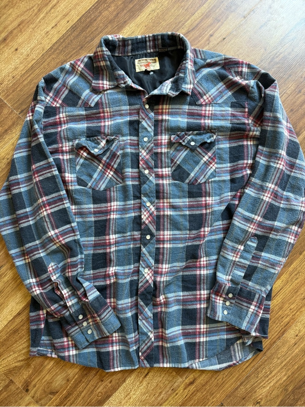 Youngblood Western Blue Plaid Button-Down Shirt